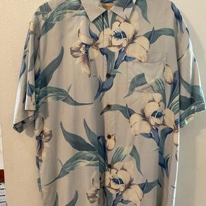 Tommy Bahama Silk Floral Print Men's Shirt Large